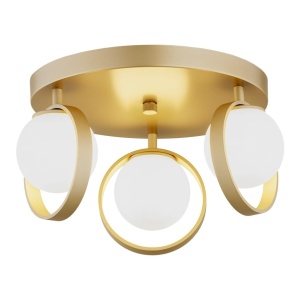 Plafoniera cu 3 spoturi design modern Saturnia auriu