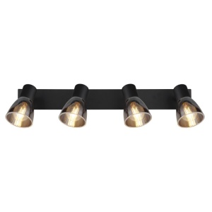 Plafoniera cu 4 spoturi directionabile design modern CLAUDE negru 210683 universul-luminii.ro