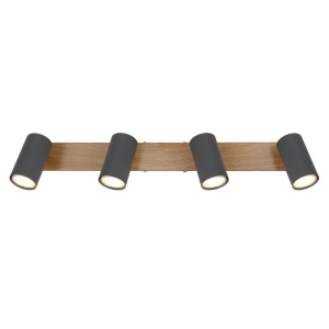 Plafoniera cu 4 spoturi directionabile design modern ROBBY gri grafit 114223 universul-luminii.ro