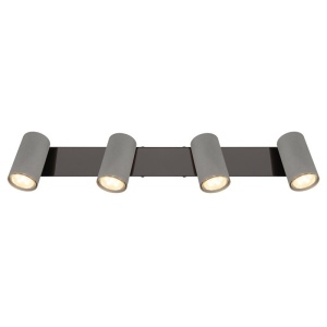 Plafoniera cu 4 spoturi directionabile metal negru gri ROBBY 249363 universul-luminii.ro