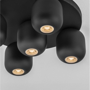 Plafoniera cu 5 spoturi metal negru MARLIN 626023 universul-luminii.ro