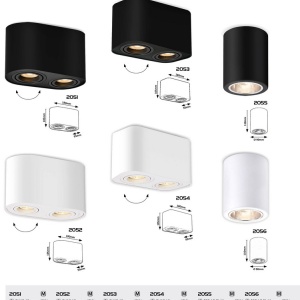 Plafoniera cu spoturi aplicate design minimalist Kobald negru mat - Img 4