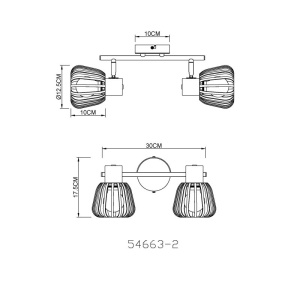 Plafoniera de tavan din metal OLIN 2L - Img 10
