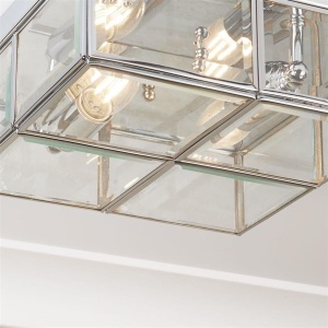 Plafoniera design decorativ Pisa 2L crom 140543 universul-luminii.ro