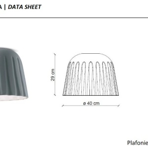 Plafoniera design italian realizat manual din ceramica MADAME GRES Large 216183 universul-luminii.ro