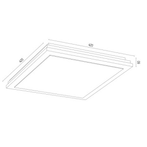 Plafoniera design modern Caserta auriu 42x42cm 124033 universul-luminii.ro