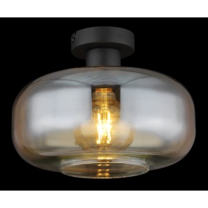 Plafoniera design modern Giuseppe negru, chihlimbar - Img 3