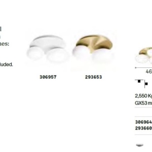 Plafoniera design modern Ninfea pl3 alba 119233 universul-luminii.ro