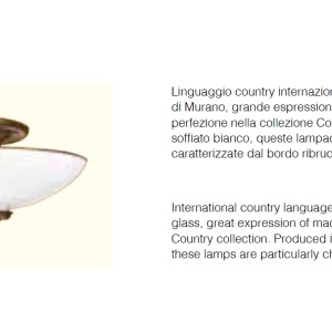 Plafoniera din alama cu sticla Murano Country 49,5cm 199773 universul-luminii.ro