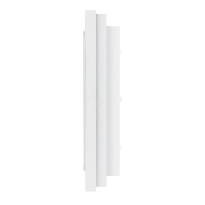 Plafoniera din lemn si sticla TABOR 42x42cm, alb crem - Img 3