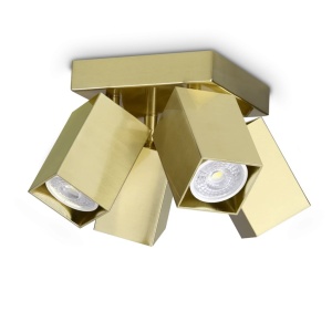 Plafoniera DYNAMITE PL4 SQUARE OTTONE