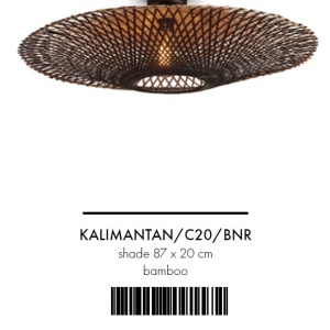 Plafoniera eco din bambus Kalimantan 87cm nat/bl 213273 universul-luminii.ro