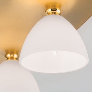 Plafoniera eleganta design modern OPALDESIGN 4L, auriu mat - Img 6
