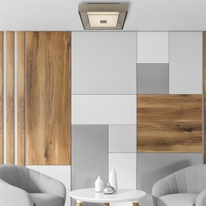 Plafoniera eleganta design modern Rhea LED argintiu - Img 3