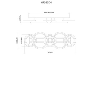 Plafoniera LED CCT BLEVINS riflaj MDF cu efect de lemn 620023 universul-luminii.ro