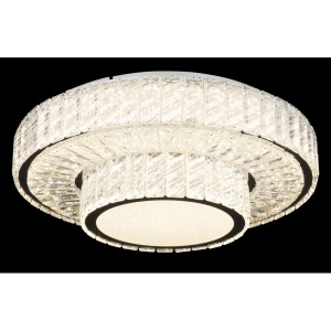Plafoniera LED cu telecomanda design modern Mucky crom 50cm 135203 universul-luminii.ro
