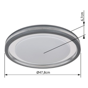 Plafoniera LED cu telecomanda design slim TERPSA 236373 universul-luminii.ro