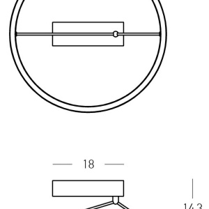 Plafoniera LED, Design Circular, 26W 3000K BRASS ZB-2564 171493 universul-luminii.ro