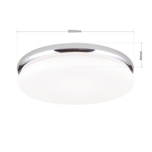 Plafoniera LED design circular JAMES D-32cm crom/opal - Img 9