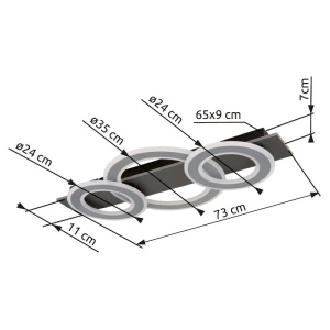 Plafoniera LED design decorativ JAYDEN 50W 236453 universul-luminii.ro