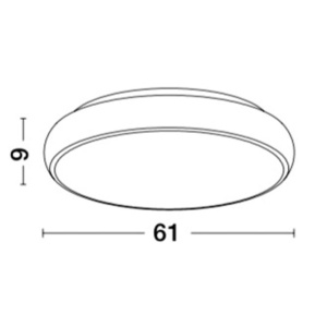 Plafoniera LED design modern Gap negru, 61cm 55163 universul-luminii.ro