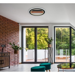 Plafoniera LED design modern Mattia negru mat - Img 2