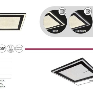 Plafoniera LED design slim DAVIES 33x33cm 241073 universul-luminii.ro