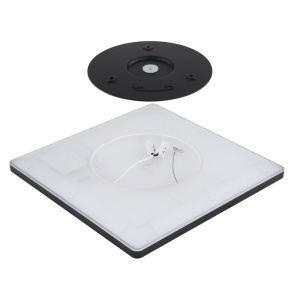 Plafoniera LED design slim Sapana negru 42x42cm 212883 universul-luminii.ro
