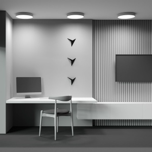 Plafoniera LED design tehnic Zoom D-40cm 3000K aurie 128743 universul-luminii.ro