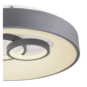 Plafoniera LED dimabila cu telecomanda design modern MAVY alb/gri 48416-50R GL 192193 universul-luminii.ro