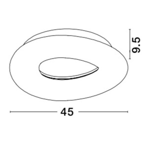 Plafoniera LED dimabila, design modern Cia albastru, 45cm 45003 universul-luminii.ro