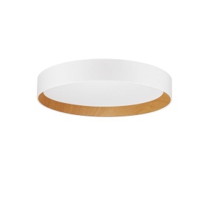 Plafoniera LED dimabila design modern STAKE alb/lemn 45cm