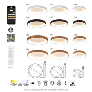 Plafoniera LED inteligenta design circular NISEKO II White 65cm 131293 universul-luminii.ro