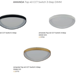 Plafoniera LED moderna AMANDA TOP 40 3-STEP DIMM negru 144333 universul-luminii.ro