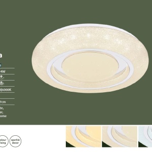 Plafoniera LED moderna cu decor stralucitor RADA 24W 202893 universul-luminii.ro