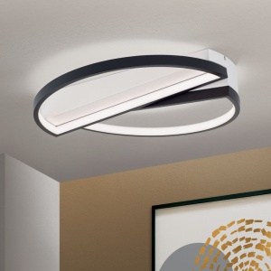 Plafoniera LED moderna design circular OLGA negru/alb - Img 1