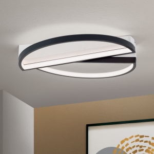 Plafoniera LED moderna design circular OLGA negru/alb - Img 2