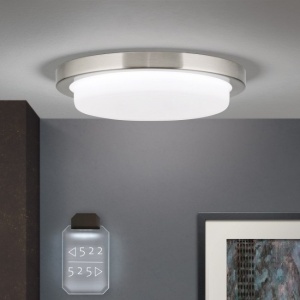 Plafoniera LED moderna LEROX 20cm crom satin 95453 universul-luminii.ro