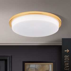 Plafoniera LED moderna LEROX 40cm aurie 24K 95613 universul-luminii.ro