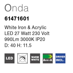 Plafoniera LED moderna Onda 40cm NVL-61471601 82963 universul-luminii.ro