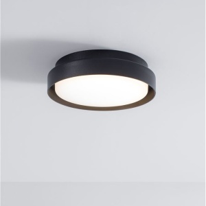 Plafoniera LED pentru iluminat exterior design modern slim IP65 OLIVER neagra 190983 universul-luminii.ro
