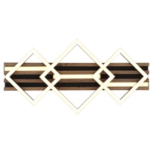 Plafoniera LED riflaj MDF cu efect de lemn OBRIEN 249623 universul-luminii.ro