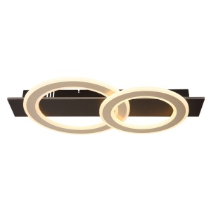 Plafoniera LED slim MDF maro JAYDEN 250983 universul-luminii.ro