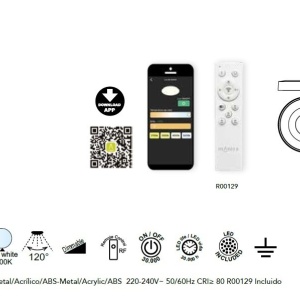 Plafoniera LED Smart dimabila cu telecomanda COIN 38cm aurie 132473 universul-luminii.ro