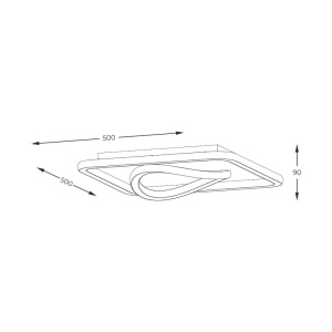 Plafoniera, Lustra aplicata LED design minimalist LENS - Img 3