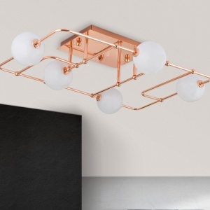 Plafoniera, Lustra aplicata tavan design modern PIPES, copper 197193 universul-luminii.ro