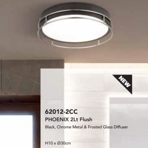 Plafoniera pentru baie cu protectie IP44 Phoenix 2Lt 221843 universul-luminii.ro