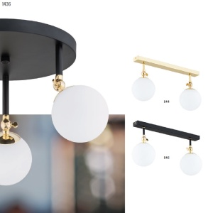 Plafoniera reglabila pentru baie moderna IP44 LATINA 3 negru/alb 103143 universul-luminii.ro