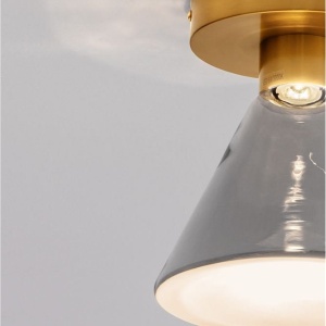 Plafoniera, Spot aplicat LED, Metal, Sticla, Fumuriu, Voi 245263 universul-luminii.ro