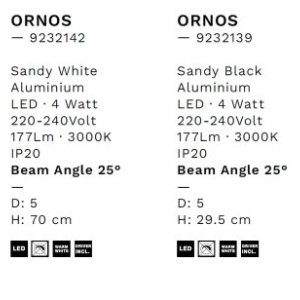 Plafoniera/Spot LED reglabil stil minimalist ORNOS alb H-29,5cm 237823 universul-luminii.ro